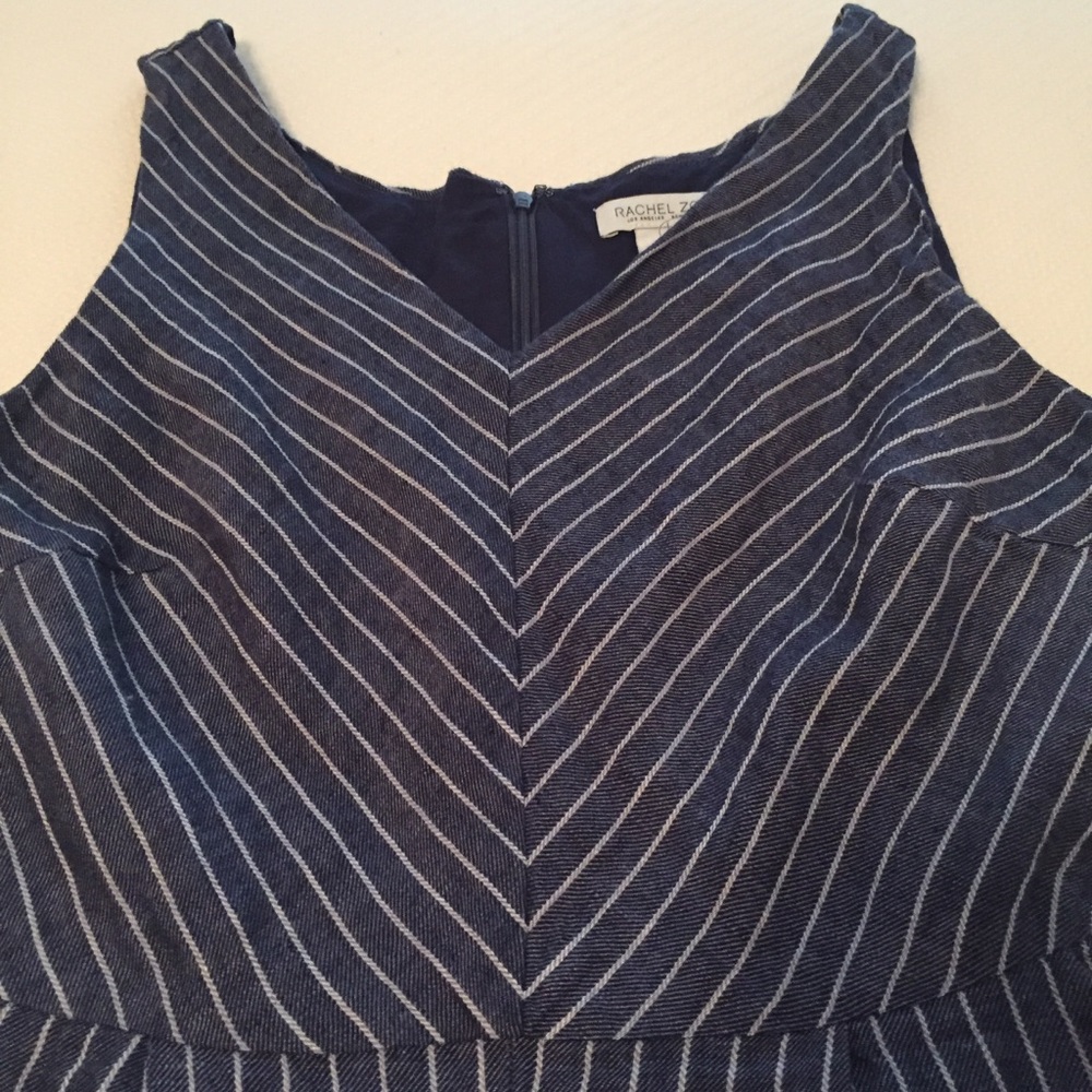 Rachel Zoe Linen Chambray Jumpsuit. size 6 - Picture 4 of 11